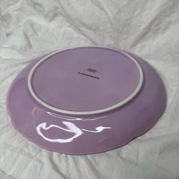 Anthropologie Foster Icon Stoneware Dessert Plate Side Salad in Tomato Lilac - Picture 4 of 4
